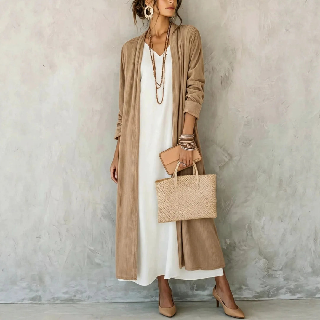 Gemma Corduroy Long Cardigan