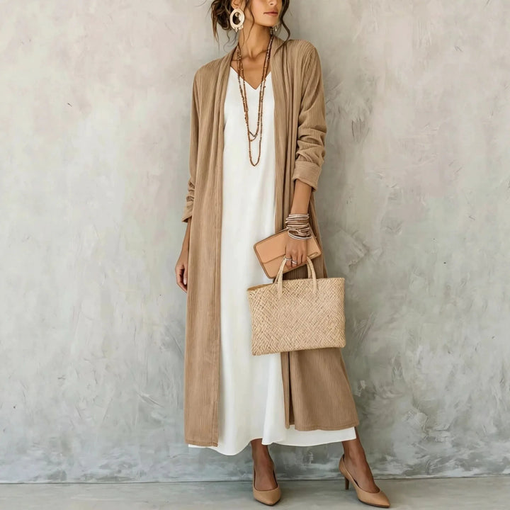 Gemma Corduroy Long Cardigan