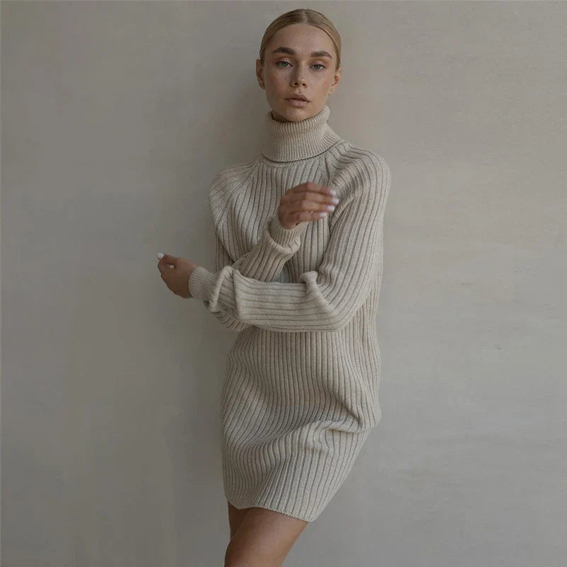 Laurel High Neck Sweater Dress