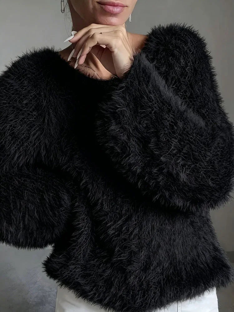Milena Fuzzy Knit Sweater