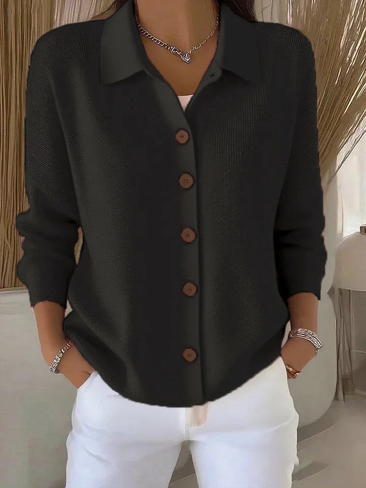 Lauren Collared Knit Cardigan