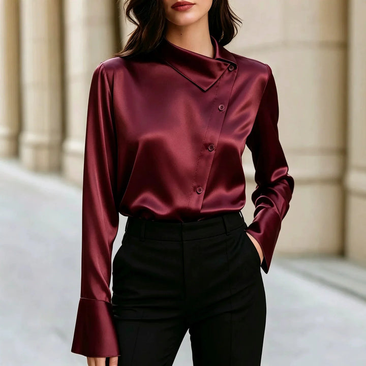 Bryna Asymmetric Collar Blouse