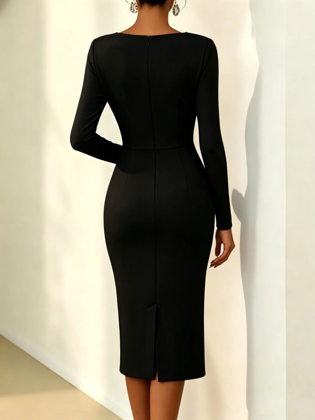 Mia Elegant Midi Wedding Guest Dress
