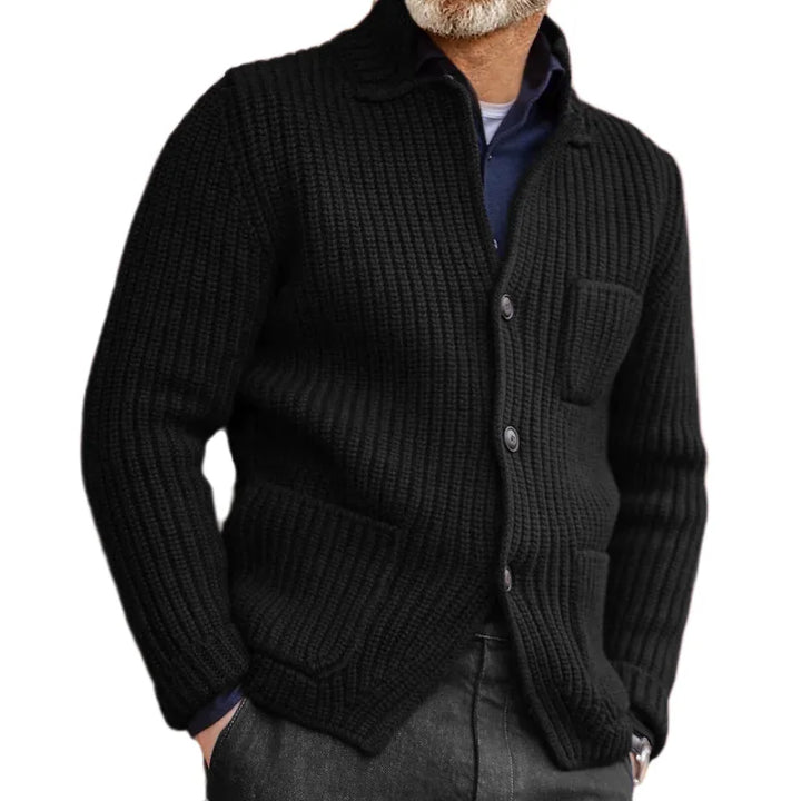 Gareth Ribbed Knit Cardigan