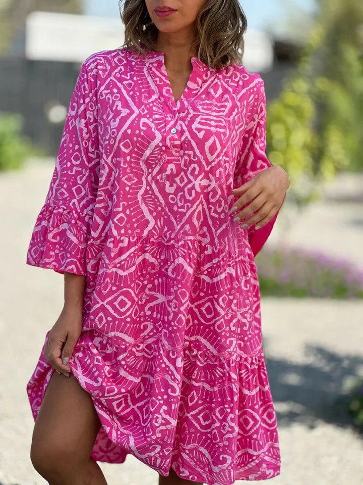 Delaney Geometric Midi Dress