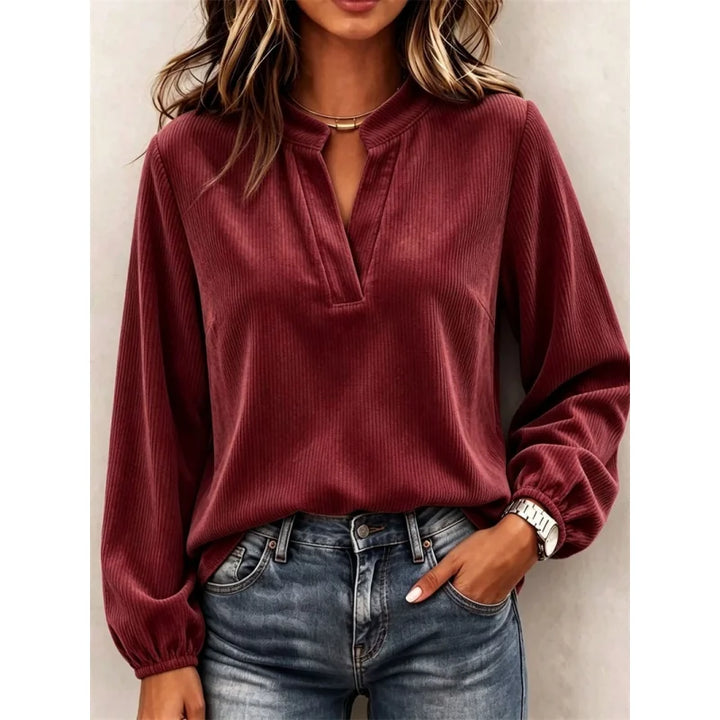 Josephine Notched Neck Blouse