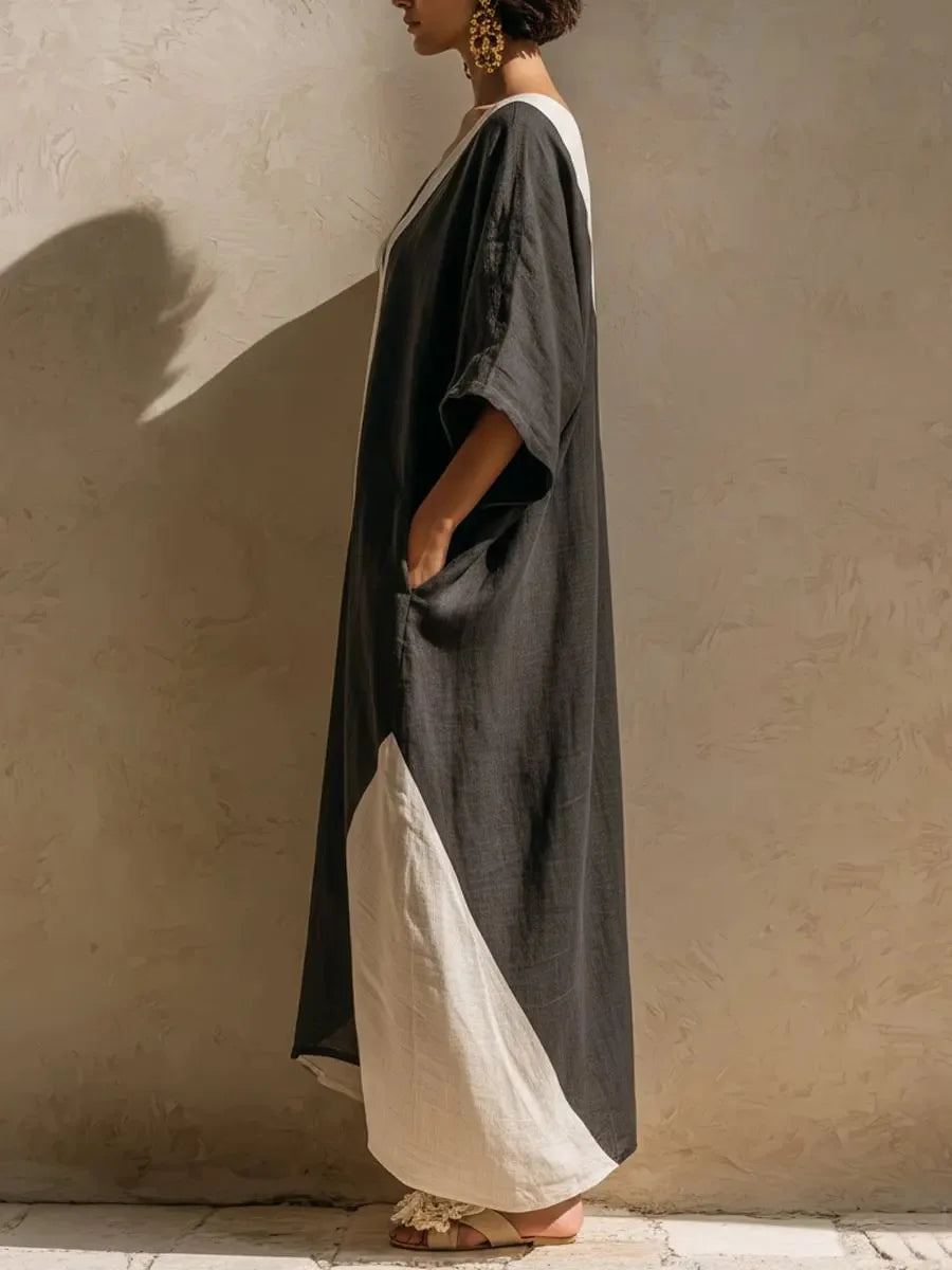 Yara Bohemian Linen Maxi Dress