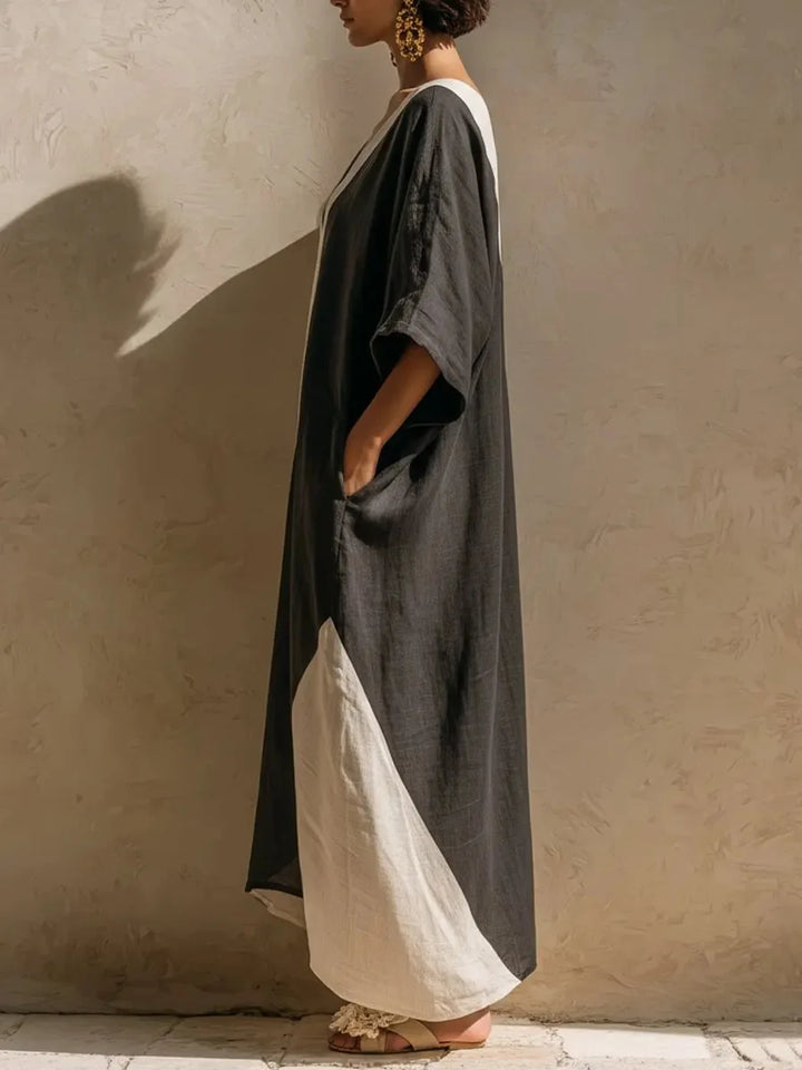 Yara Bohemian Linen Maxi Dress