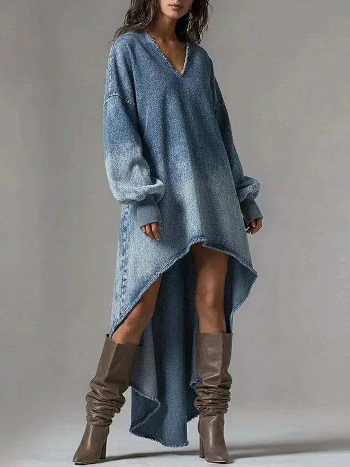 Wyonna Washed Denim Maxi Dress
