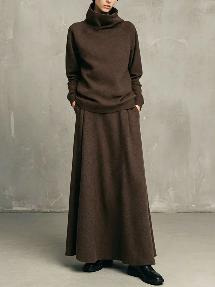 Genoveve Funnel Neck Two Piece Set