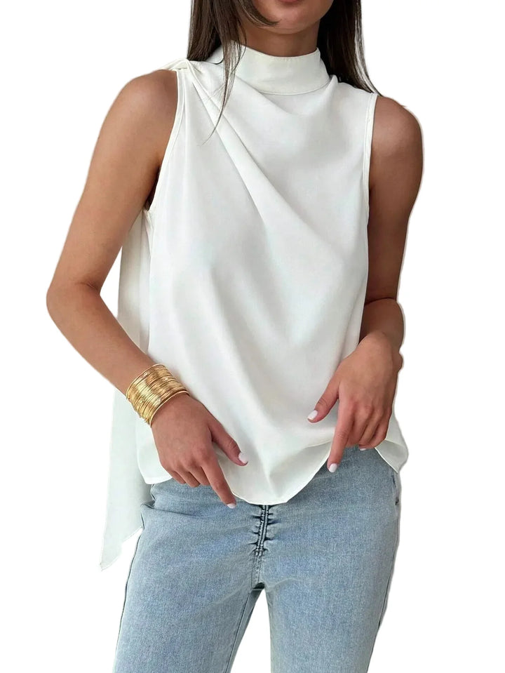 Zoey Elegant Sleeveless High Neck Blouse