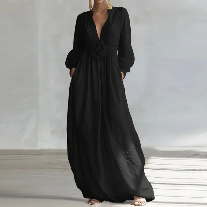 Coralie Deep V  Maxi Dress
