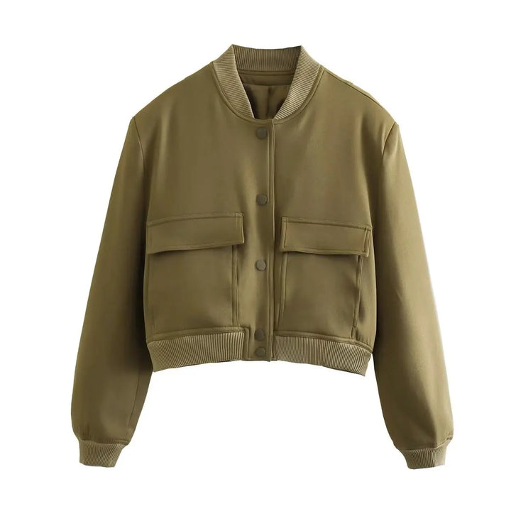 Priscilla Cropped Bomber Jacket