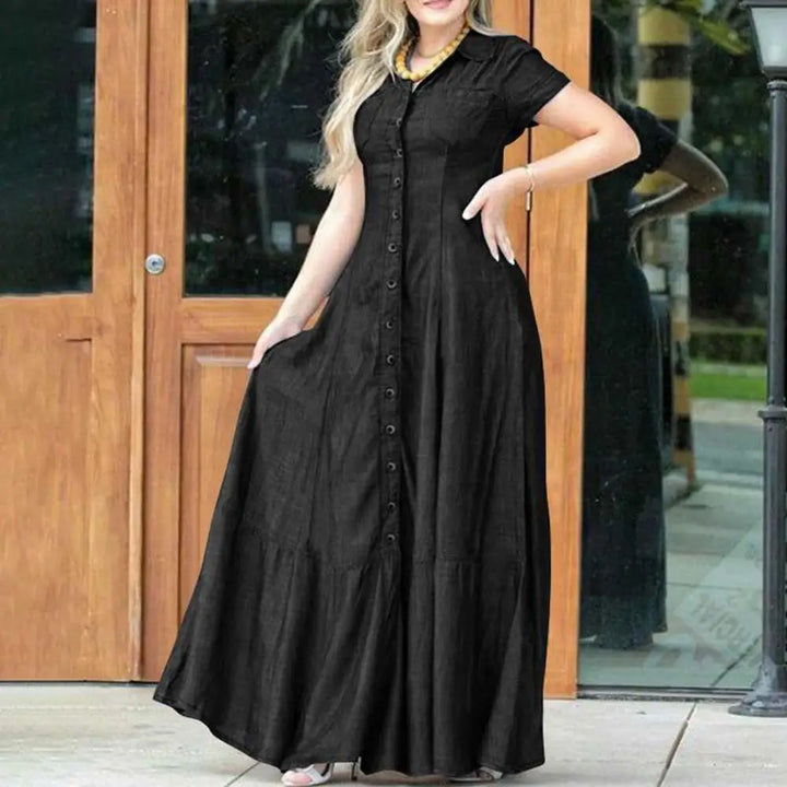 Natasha Ruffle Hem Maxi Dress