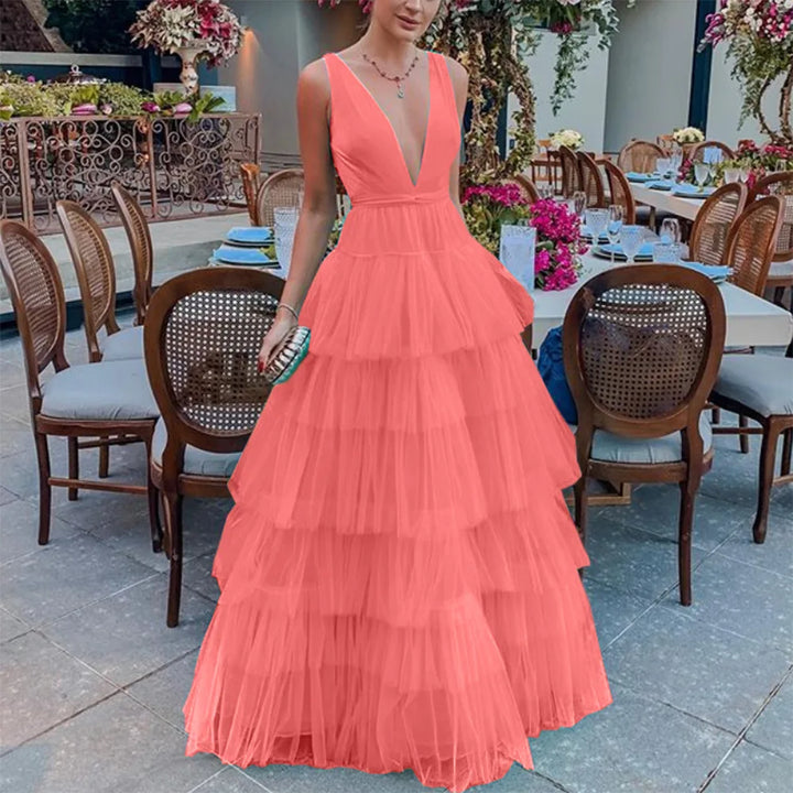 Sienna Elegant Ruffle Maxi Dress