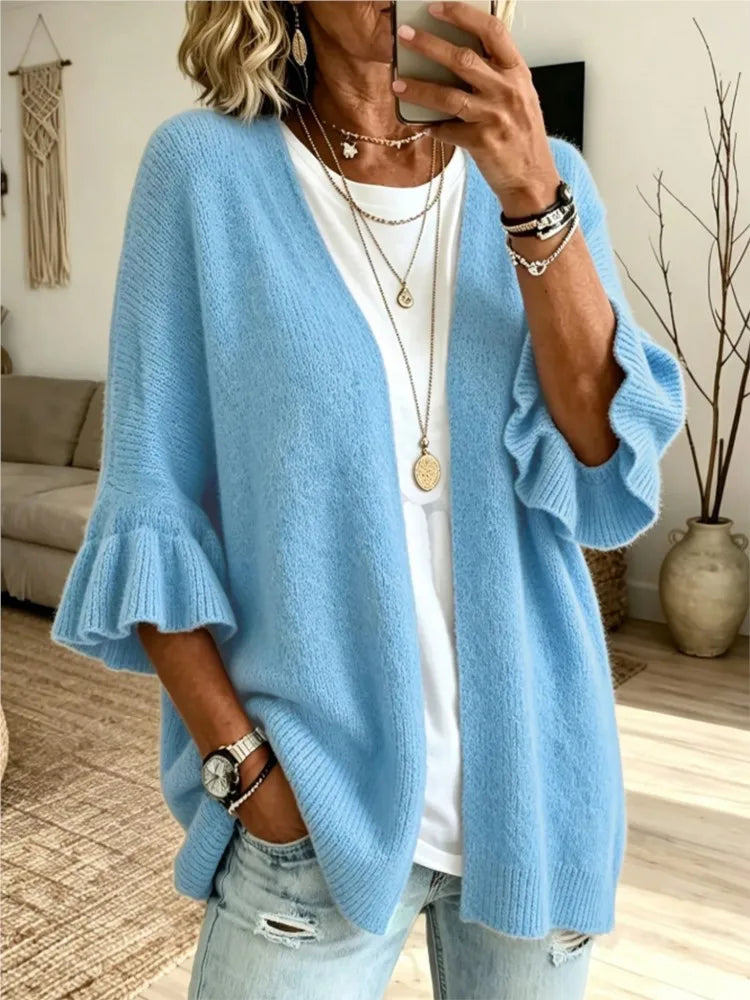 Josselyn Ruffle Sleeve Cardigan