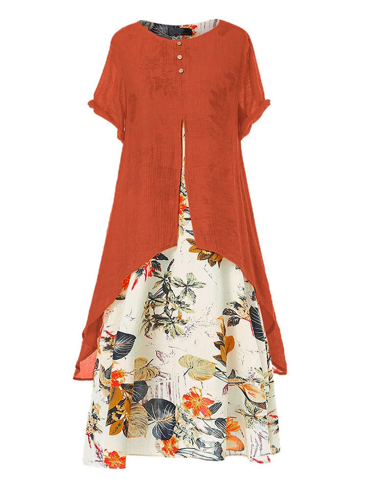 Alia Floral Patchwork Maxi Dress