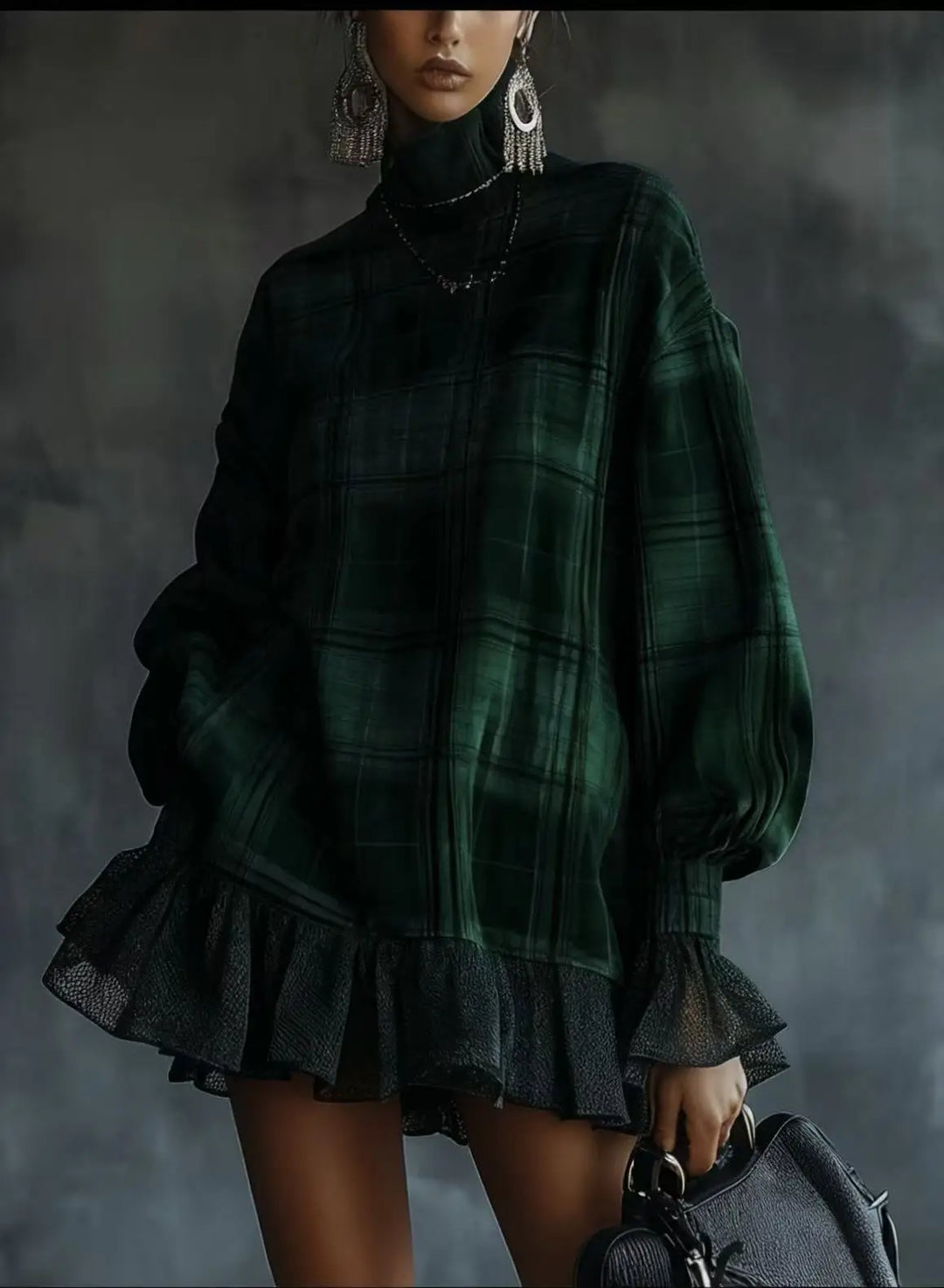 Wynter Lantern Sleeve Mini Dress