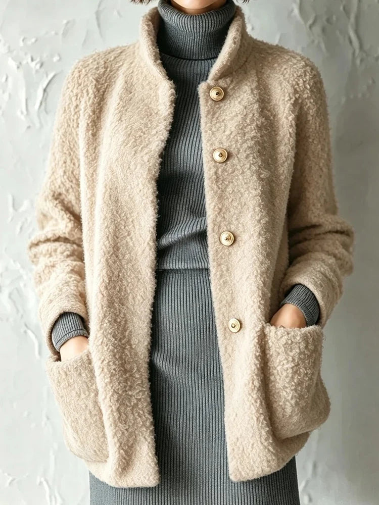 Vittoria Bouclé Stand Collar Jacket