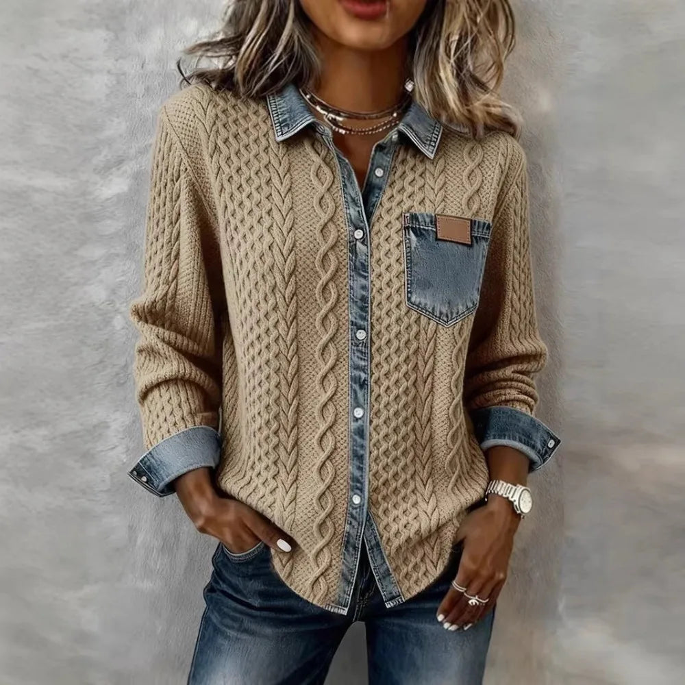 Sabine Cable Knit Overshirt