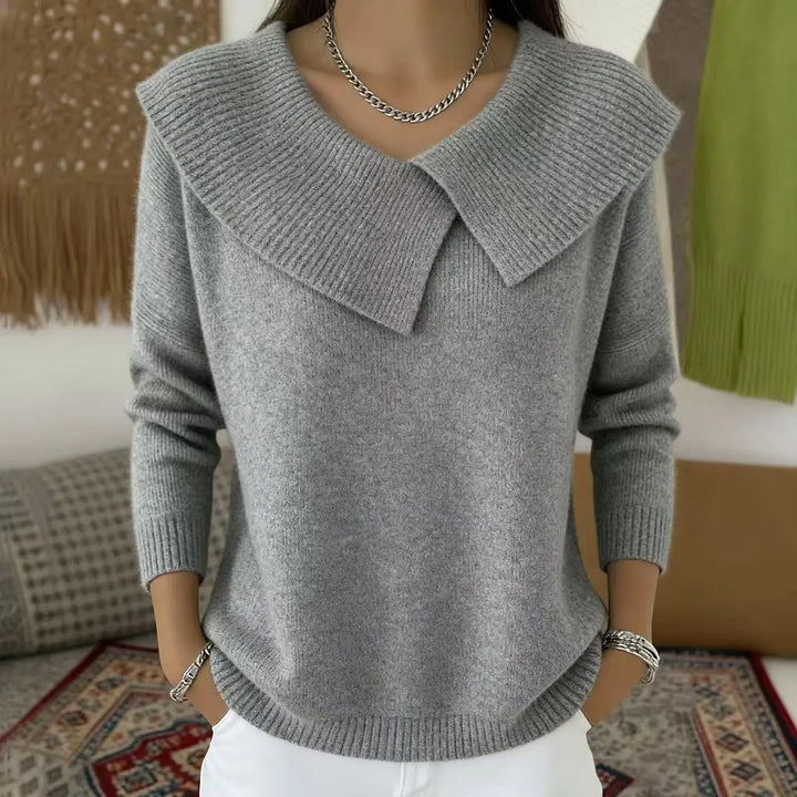 Genevieve Fold Collar Sweater