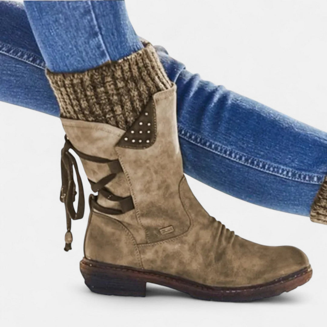 Ingrid Knit Cuff Boots