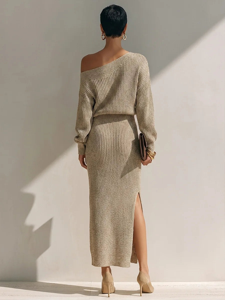 Marcelline Off Shoulder Knit Set