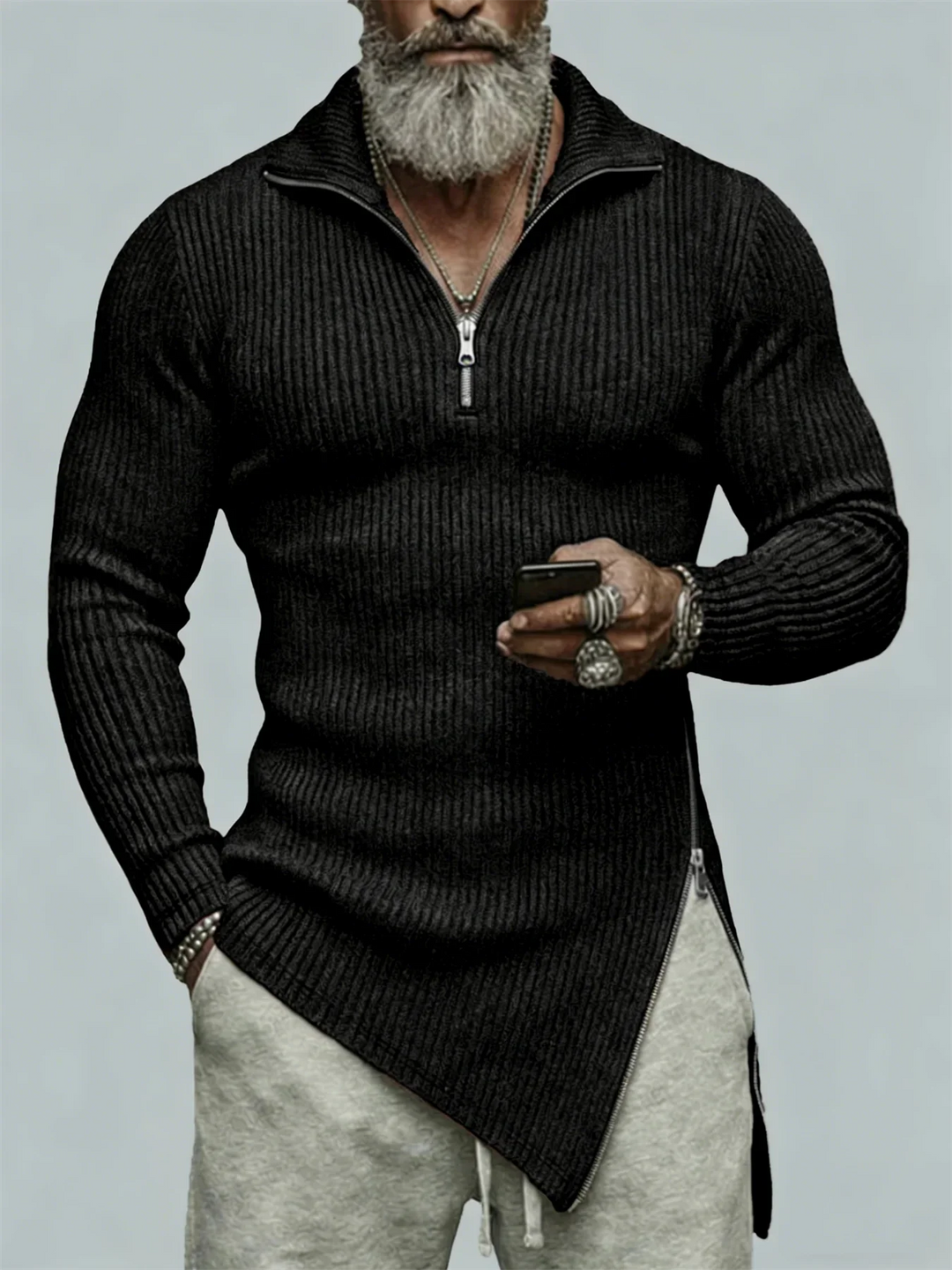 Douglas Quater Zip Knit Sweater