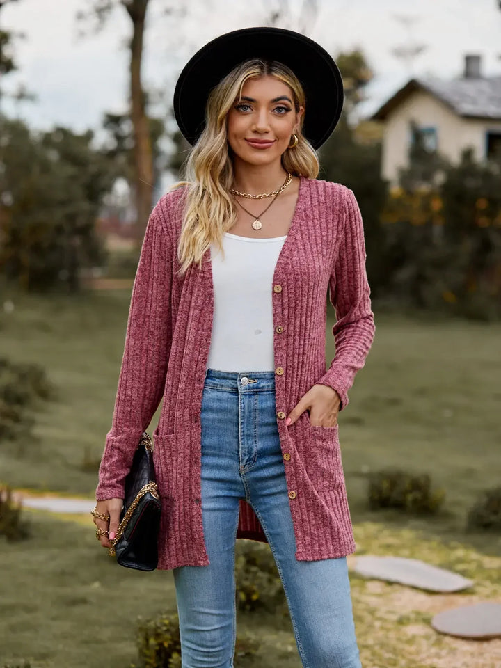 Valeska Ribbed Knit Cardigan