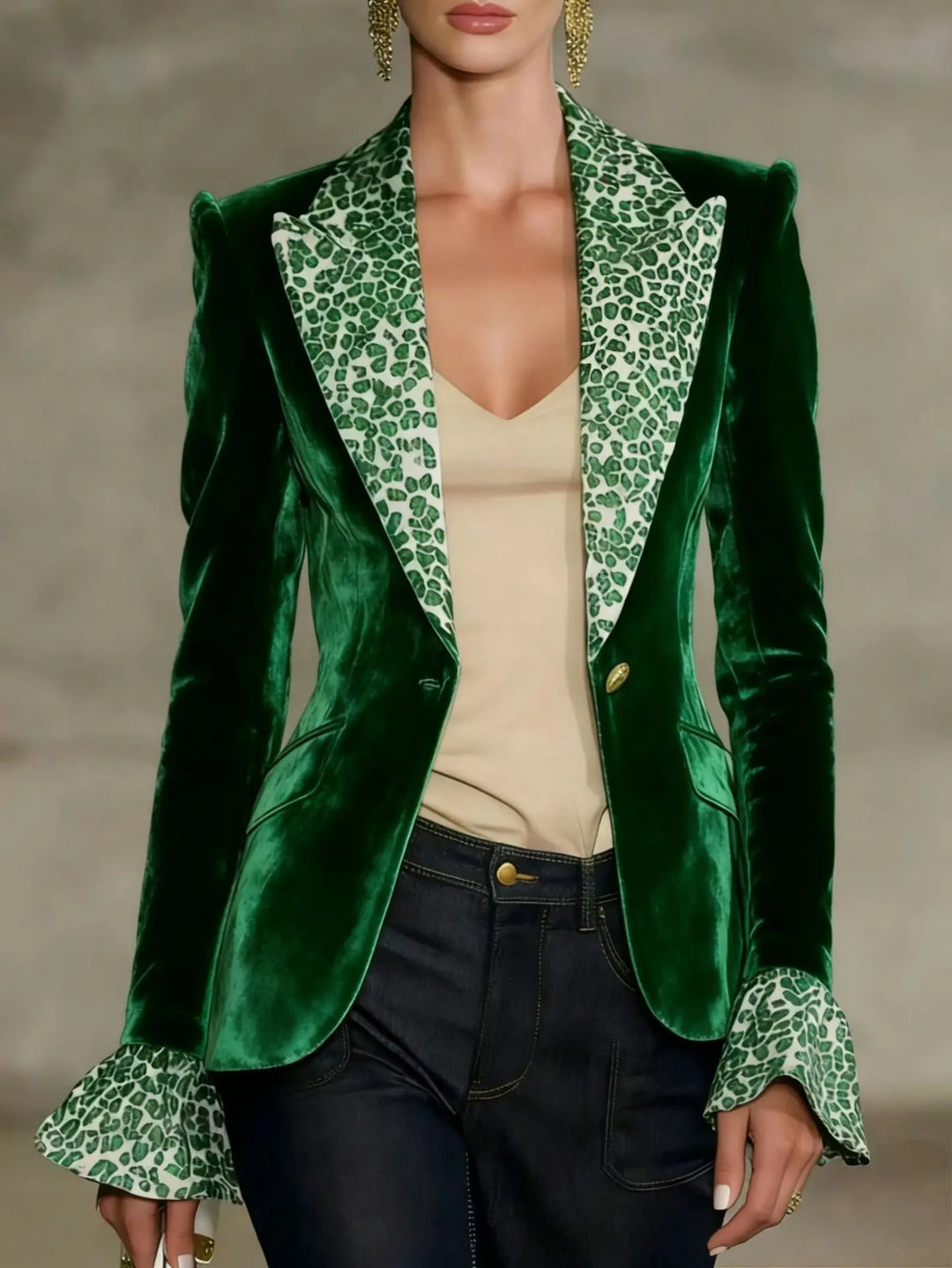 Nanette Leopard Lapel Blazer