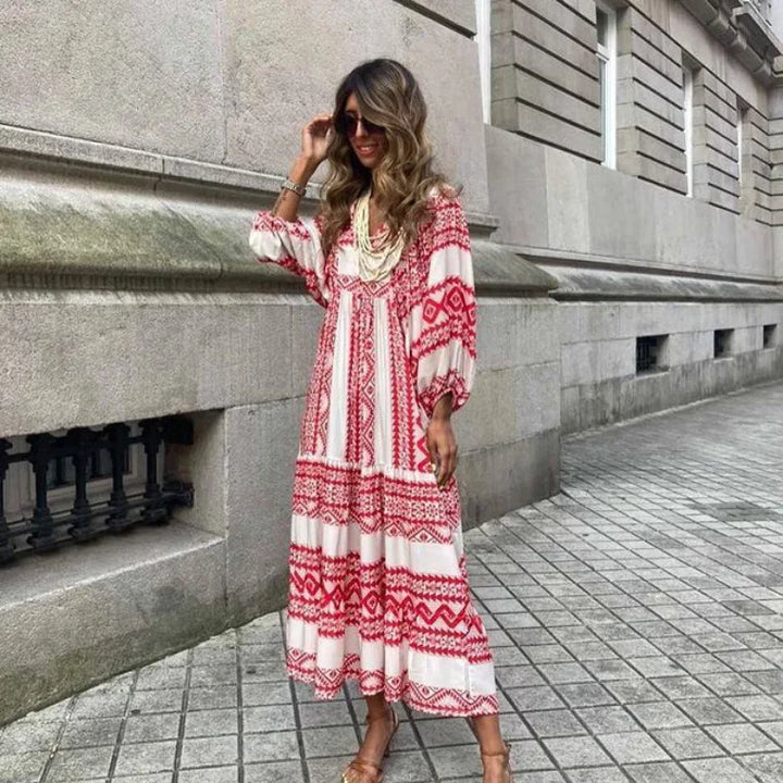 Orinthia Effortless Floral Boho Maxi Dress