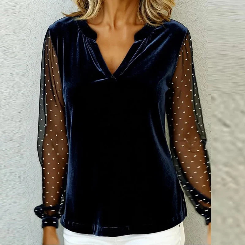 Anna Sheer Sleeve Blouse