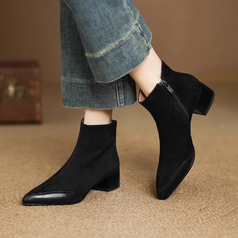 Season Side Zip Suede Boots