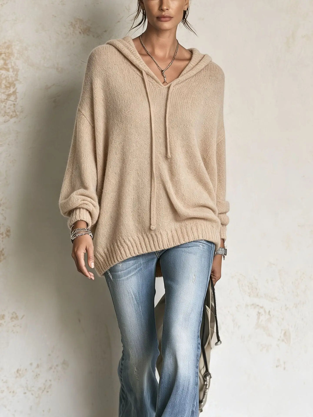 Elodie Drawstring Hood Sweater