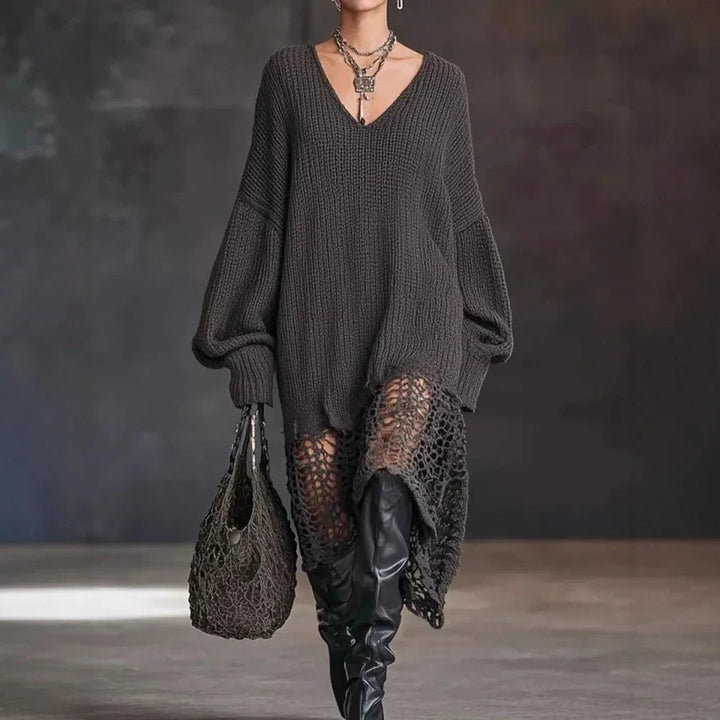 Halina Hollow Out Sweater Dress