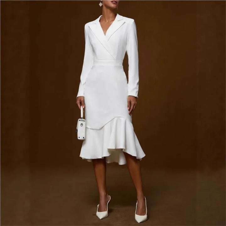 Veronika Notched Lapel Dress