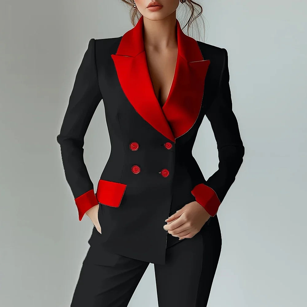 Sabina Contrast Lapel Blazer