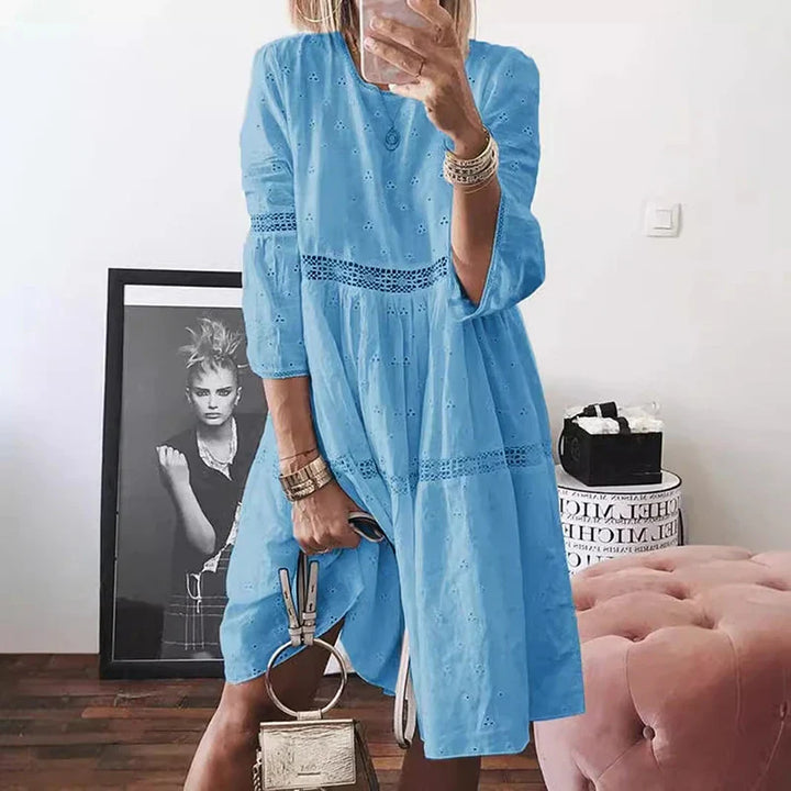 Lenna Lace Trim Midi Dress