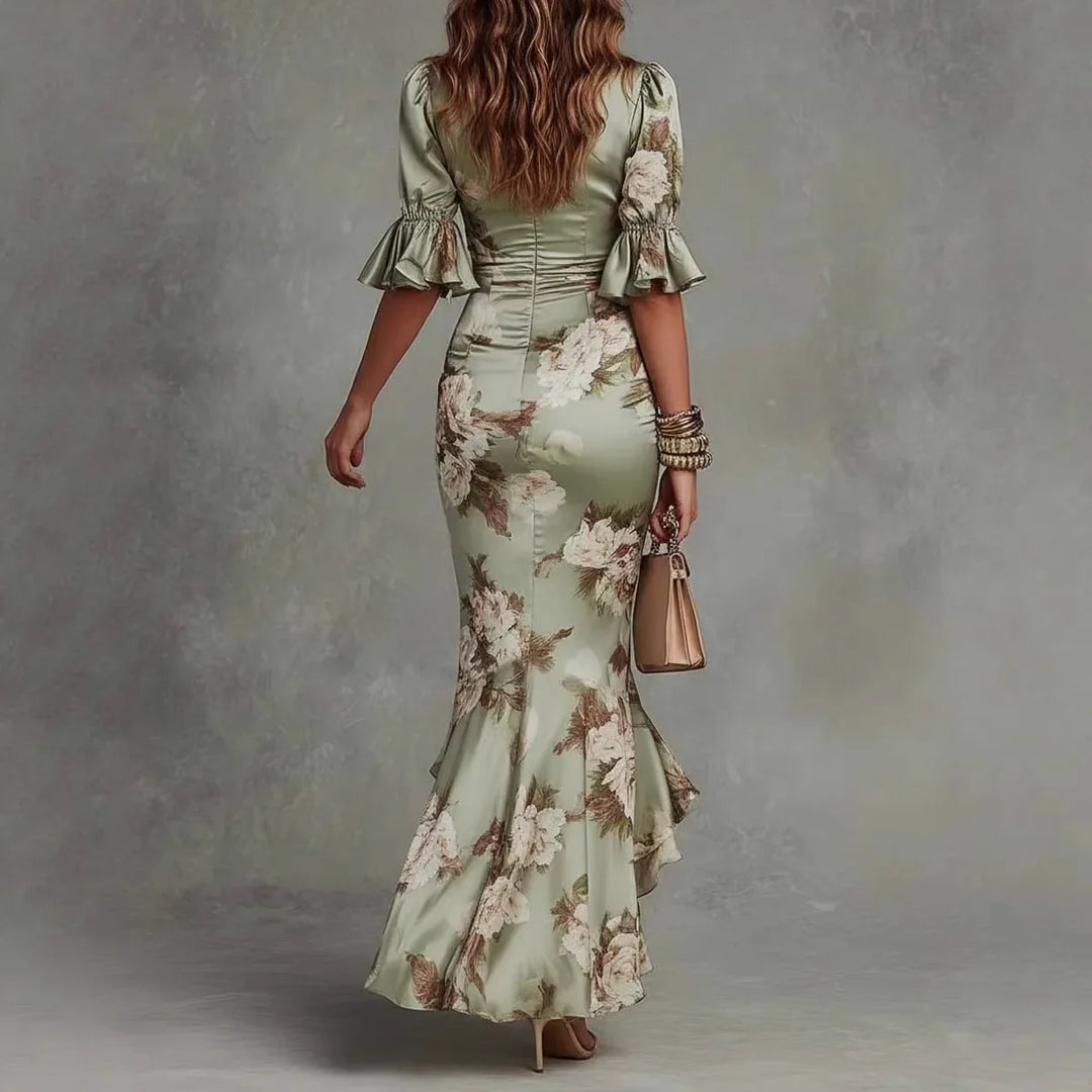 Clara V-Neck Maxi Wedding Guest Dress