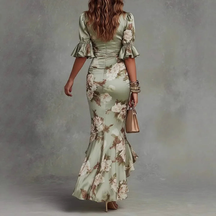 Clara V-Neck Maxi Wedding Guest Dress