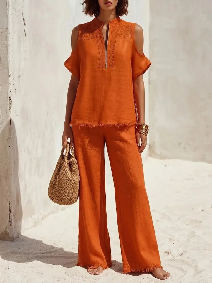 Kaia Breathable Wide Leg Two-Piece Set