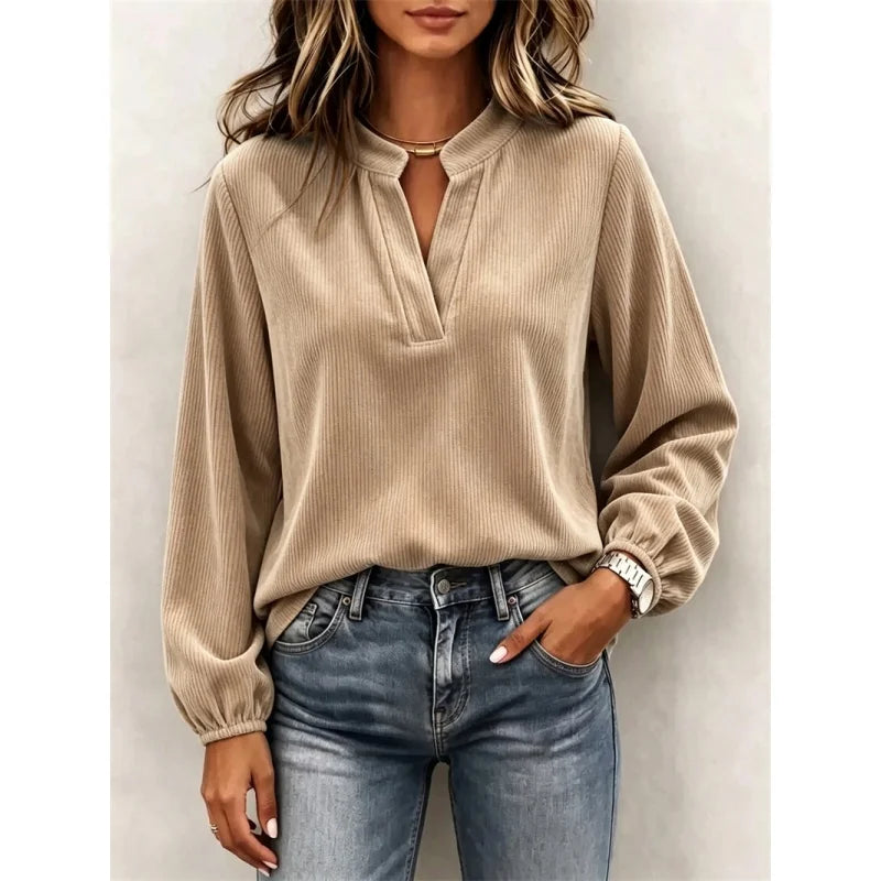 Josephine Notched Neck Blouse