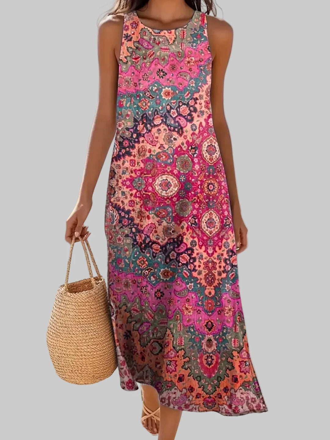 Novalie Bohemian Floral Midi Dress