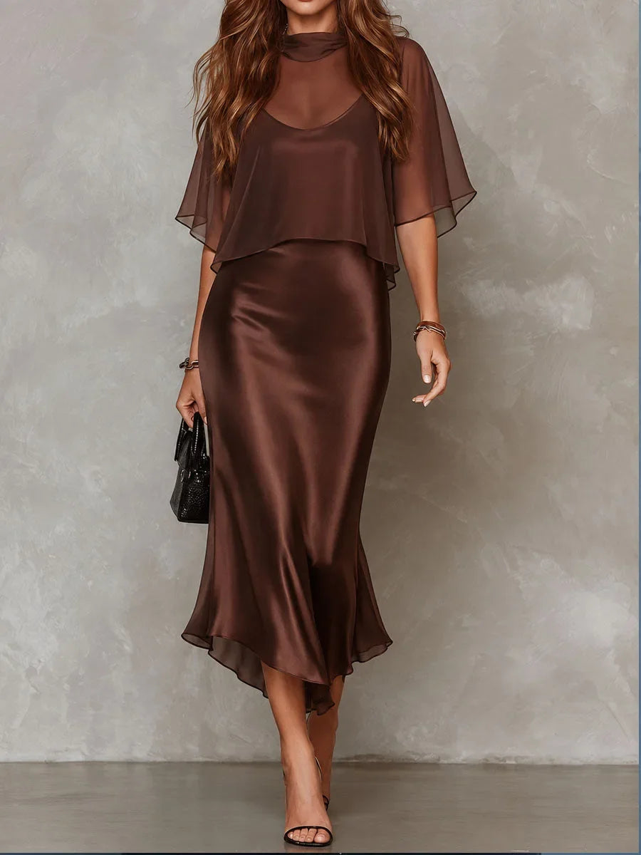 Agnes Satin Midi Dress Set