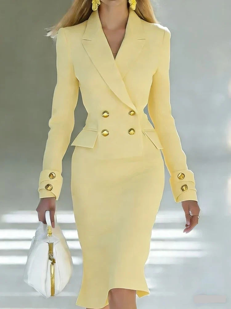 Lorena Tailored Office Midi Dress