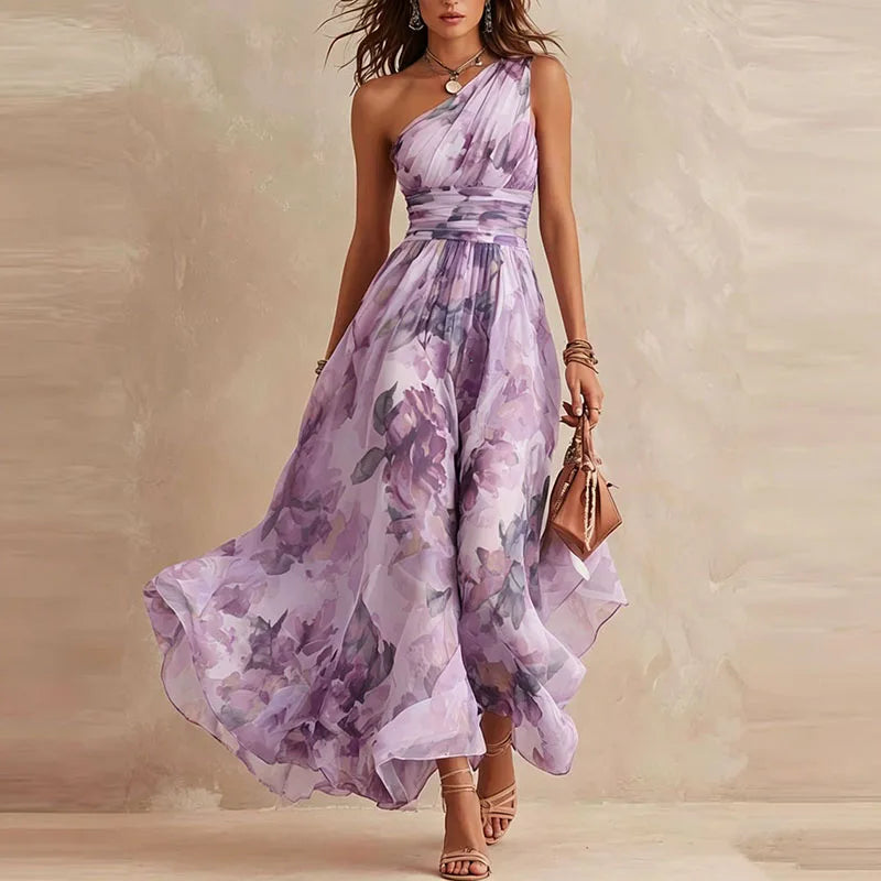 Marisela One Shoulder Maxi Dress