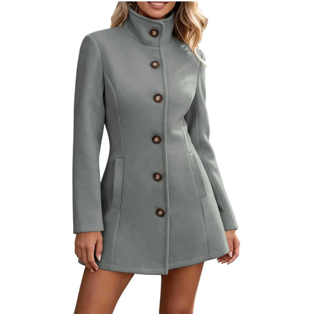 Ines Stand Collar Peacoat