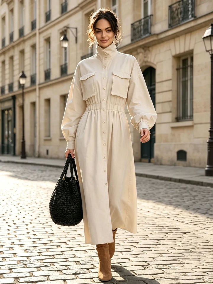 Aurelia Flap Pocket Shirt Dress