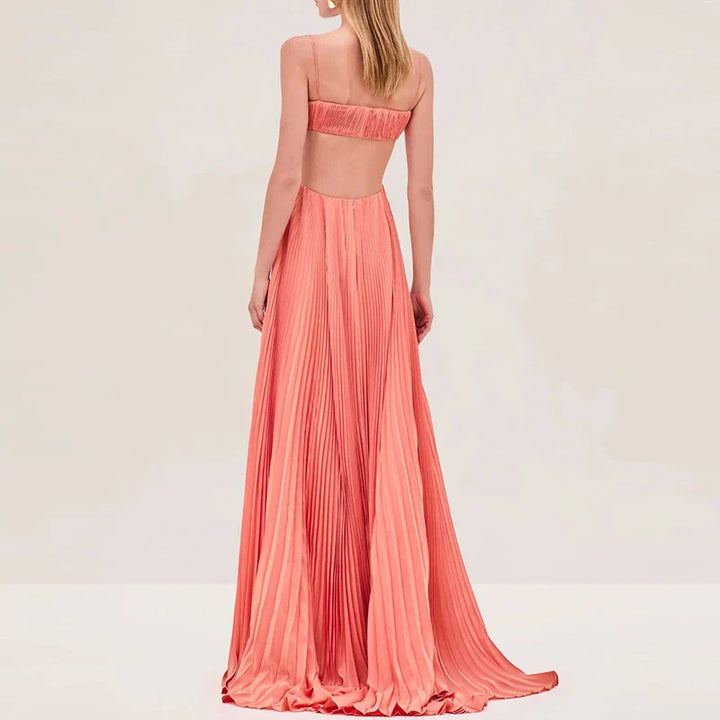 Julie Flowy Pleated Wedding Guest Dress