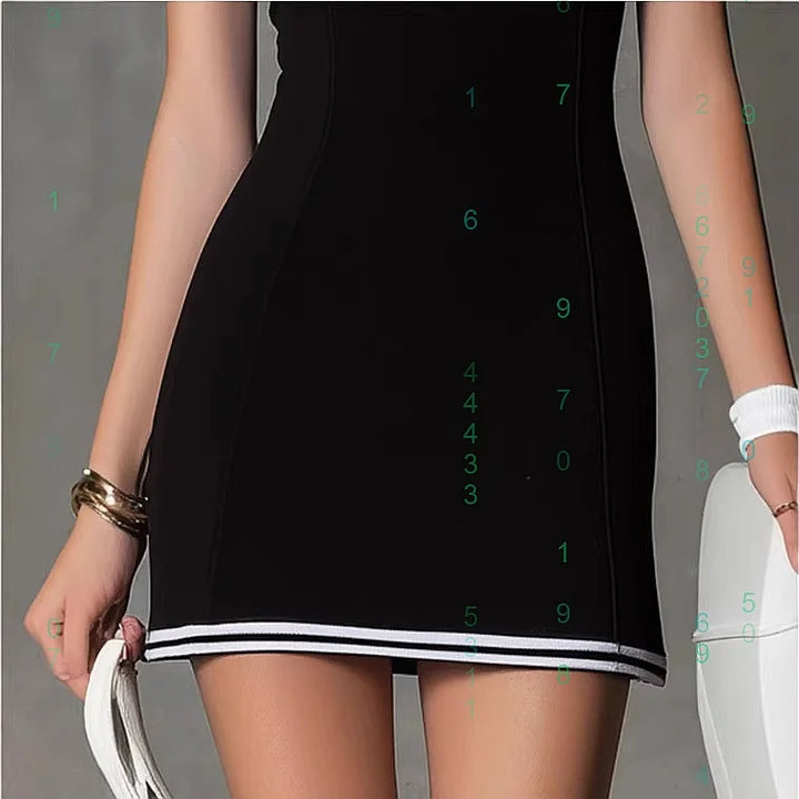Zaffira V-Neck Cotton Mini Dress